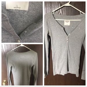 Abercrombie & Fitch Long-Sleeve Button Tee